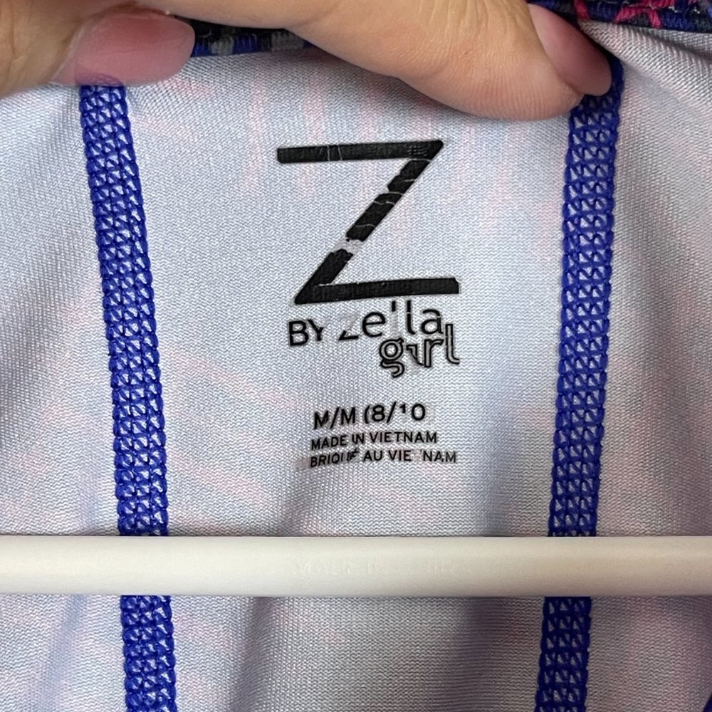 Zella Girl Athletic Multicolored Long Sleeve Full Zip Sweatshirt Size 8-10 - Picture 5 of 5